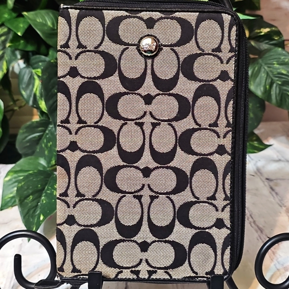 Coach Black and Tan Signature Ereader/Tablet